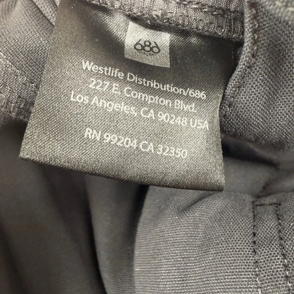 686 Everywhere Multi Pants Mens 38x34 Charcoal Stretch Ten Pocket Hiking Travel